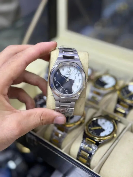 AURA Steel Chain with Arabic Counting Watches