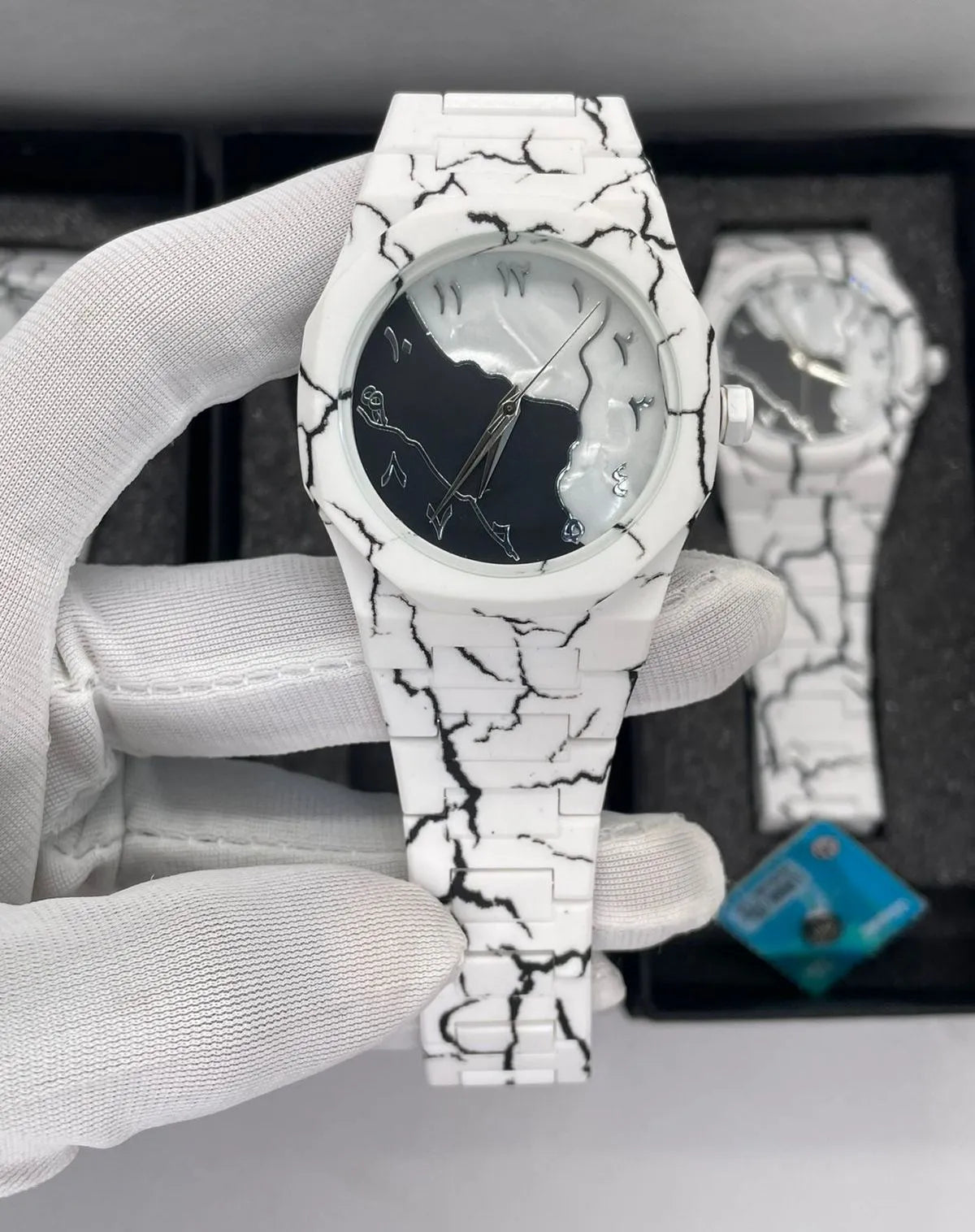 White Marble Arabic Aura Luxury Stylish Fiber Men & Women