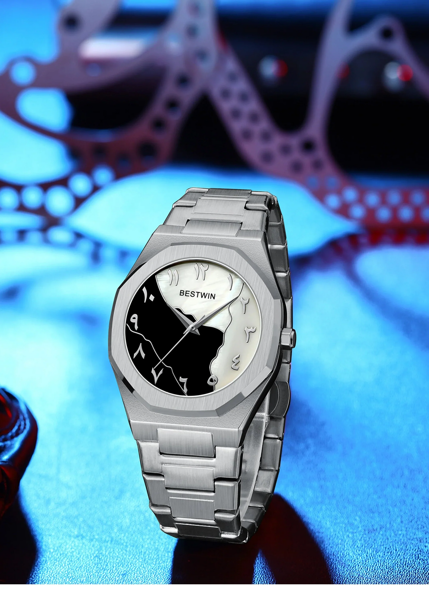 AURA Steel Chain with Arabic Counting Watches