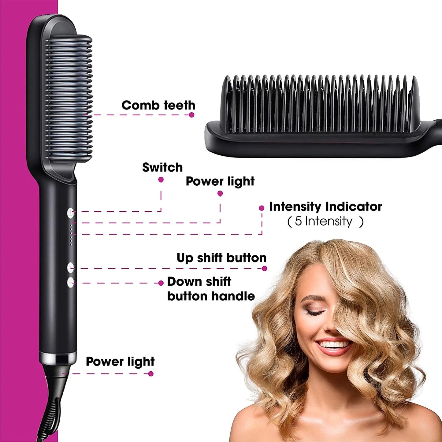 Electric Hair Straightener 2 in 1